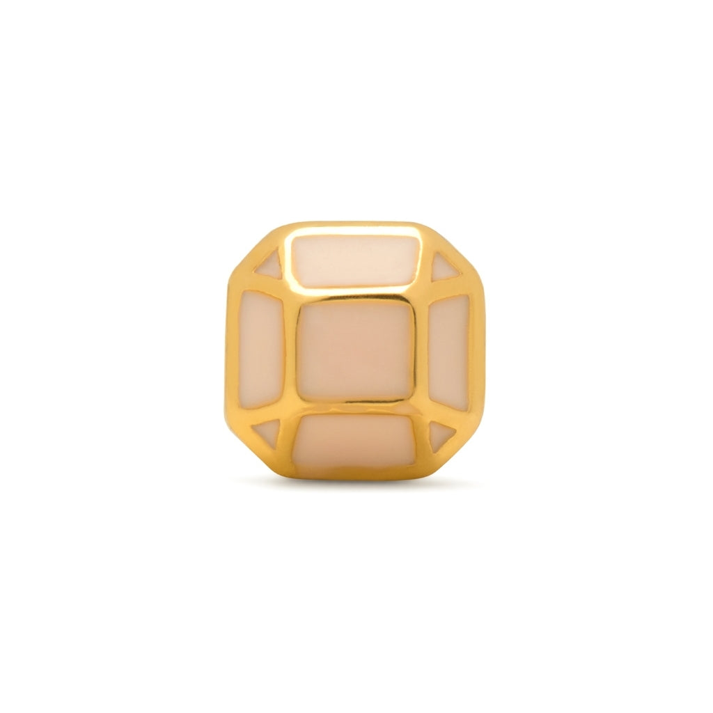 LULU Copenhagen Diamond Small Ohrring 1 stück vergoldet Ear stud, 1 pcs Buttercream