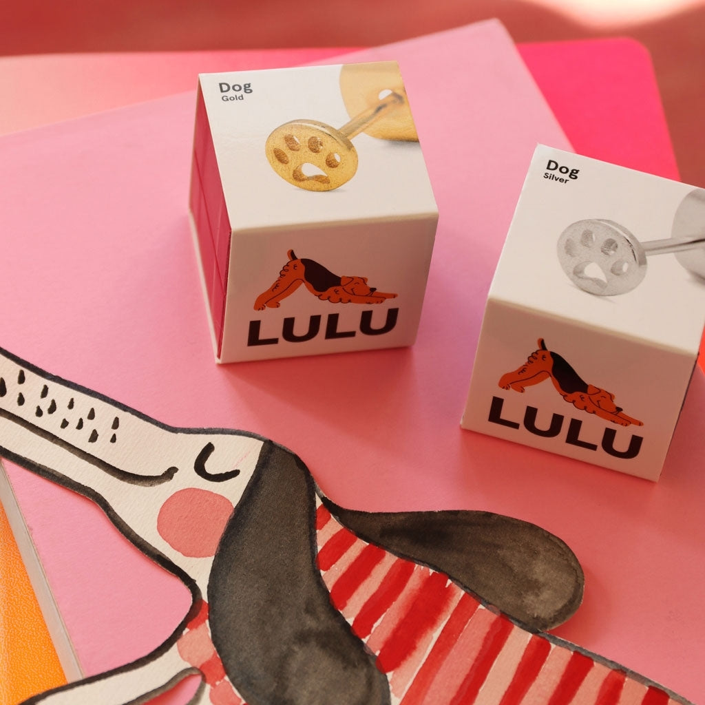 LULU Copenhagen Dog Ohrring 1 stück Ear stud, 1 pcs Silver Plated