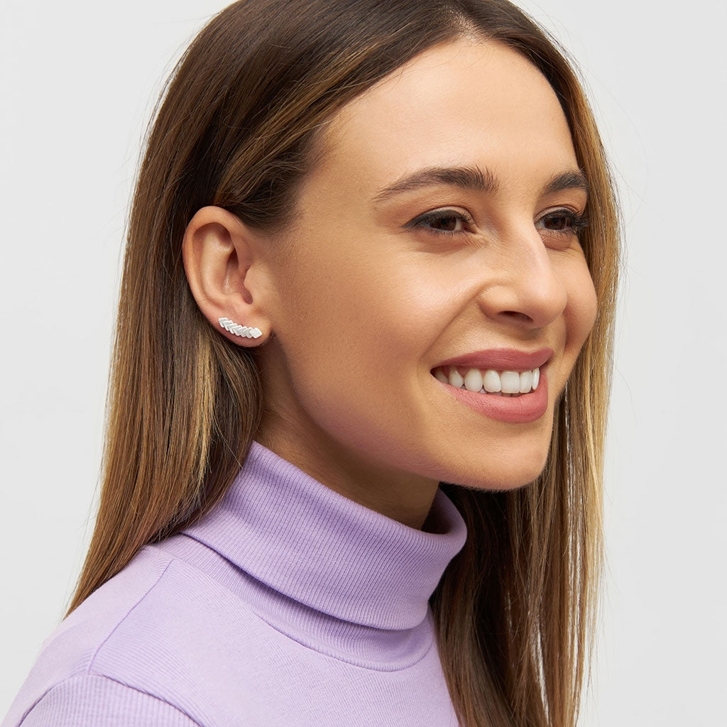 LULU Copenhagen Domino 7 Ohrring 1 stück Ear stud, 1 pcs Silber