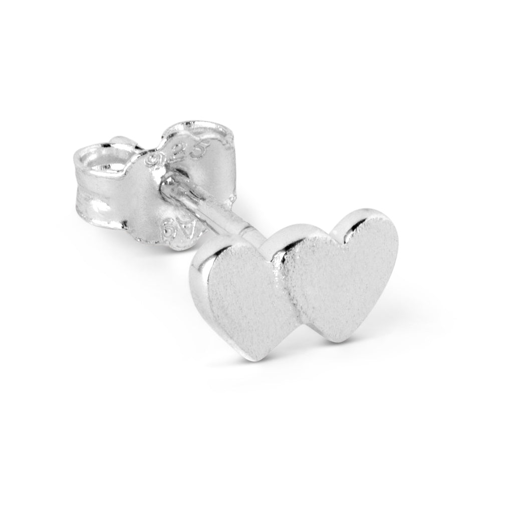 LULU Copenhagen Domino Hearts 2 Ohrring 1 stück Ear stud, 1 pcs Silber