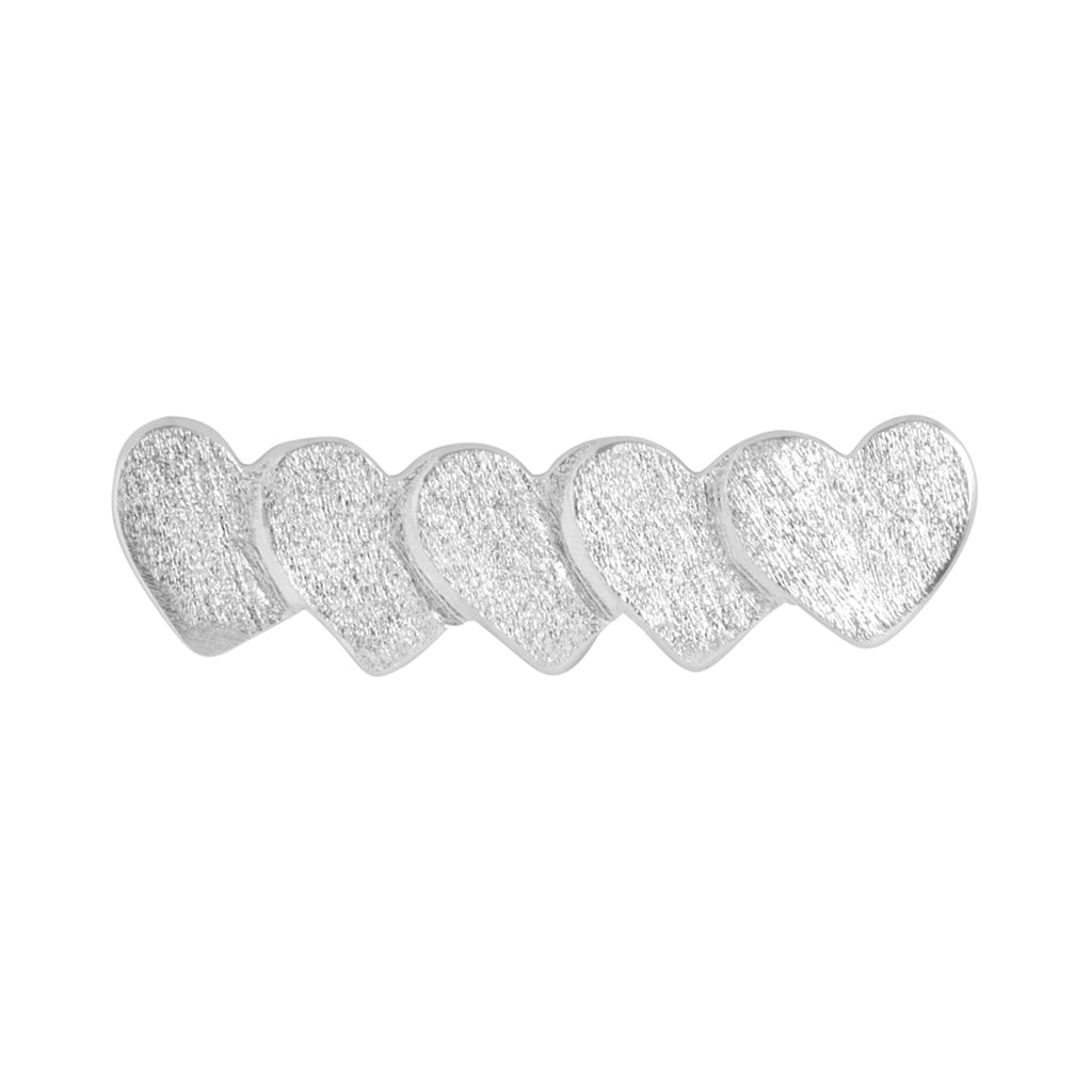 LULU Copenhagen Domino Hearts 5 Ohrring 1 stück Ear stud, 1 pcs Silber