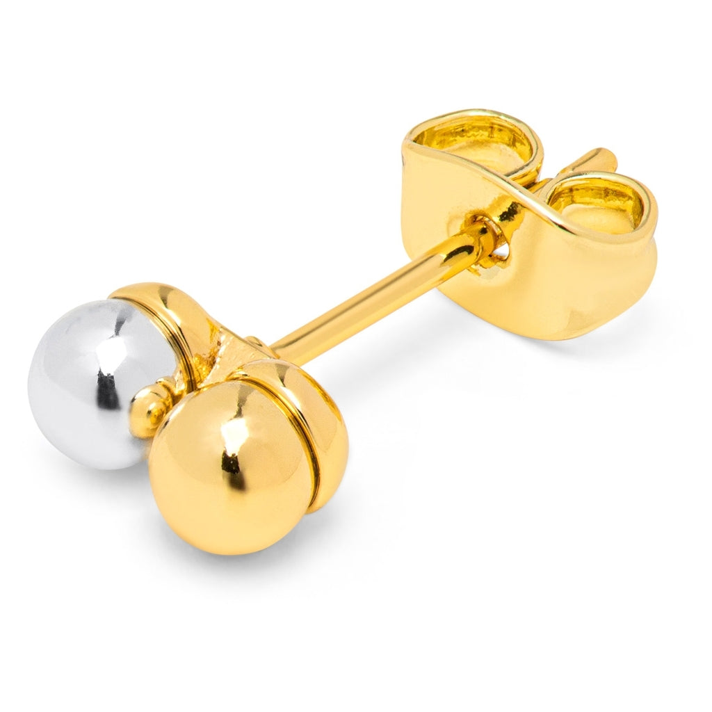 LULU Copenhagen Double Color Ball Ohrring 1 stück Ear stud, 1 pcs Gold-Silver