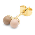Double Color Ball Ohrring 1 stück - Mocha Mousse/Dusty Peach