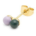 Double Color Ball Ohrring 1 stück - North Sea Green/Purple