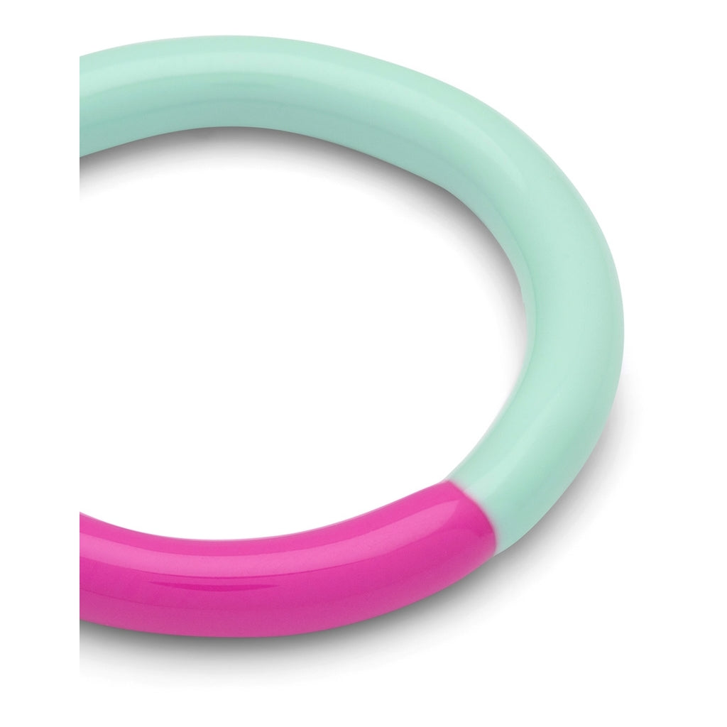 LULU Copenhagen Double Color Ring Rings Electric Fuchsia Pink/Mint