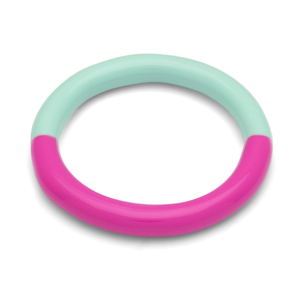 LULU Copenhagen Double Color Ring Rings Electric Fuchsia Pink/Mint