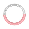 Double Color Ring silber - Silver/Light Pink
