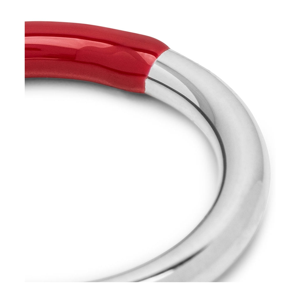 LULU Copenhagen Double Color Ring silber Rings Silver/Passion Red