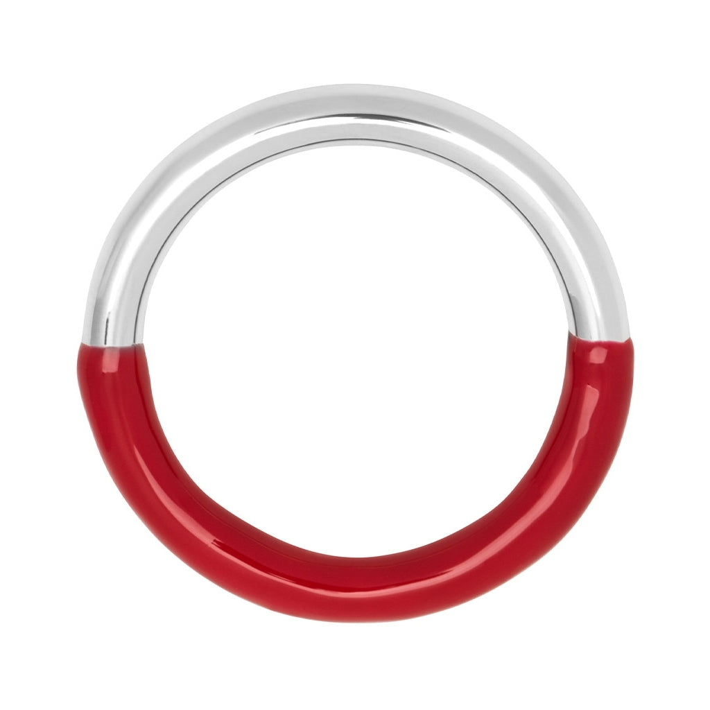 LULU Copenhagen Double Color Ring silber Rings Silver/Passion Red