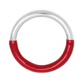 Double Color Ring silber - Silver/Passion Red