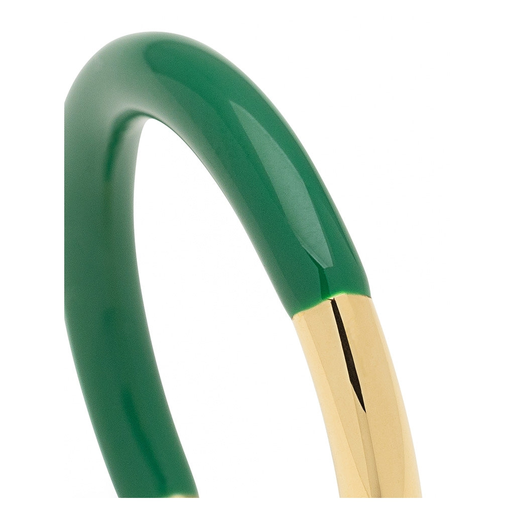 LULU Copenhagen Double Color Ring vergoldet Rings Gold/Green