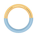 Double Color Ring vergoldet - Gold/Light Blue
