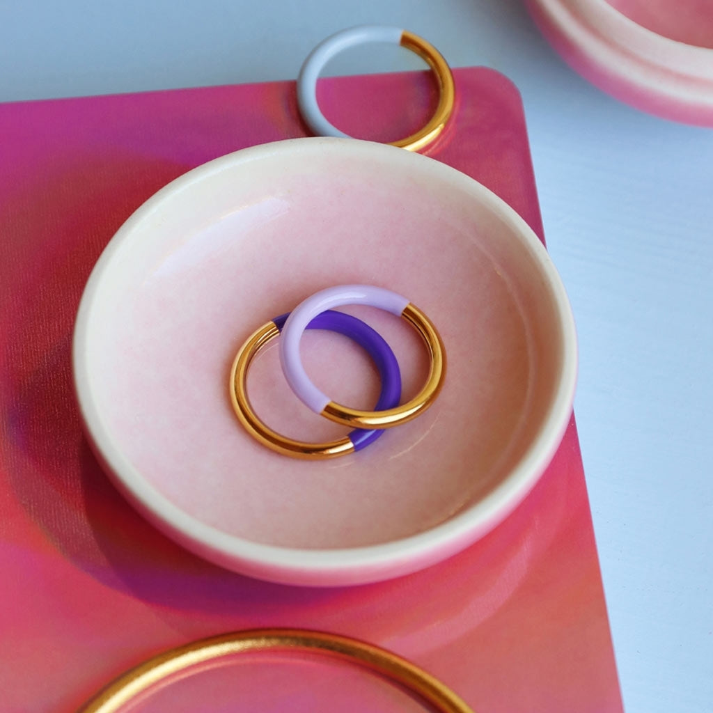 LULU Copenhagen Double Color Ring vergoldet Rings Lila