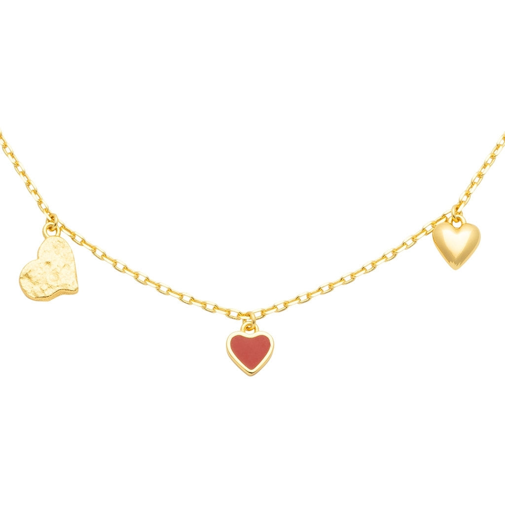 LULU Copenhagen Endless Love Armband - Vergoldetes Bracelets Passion Red