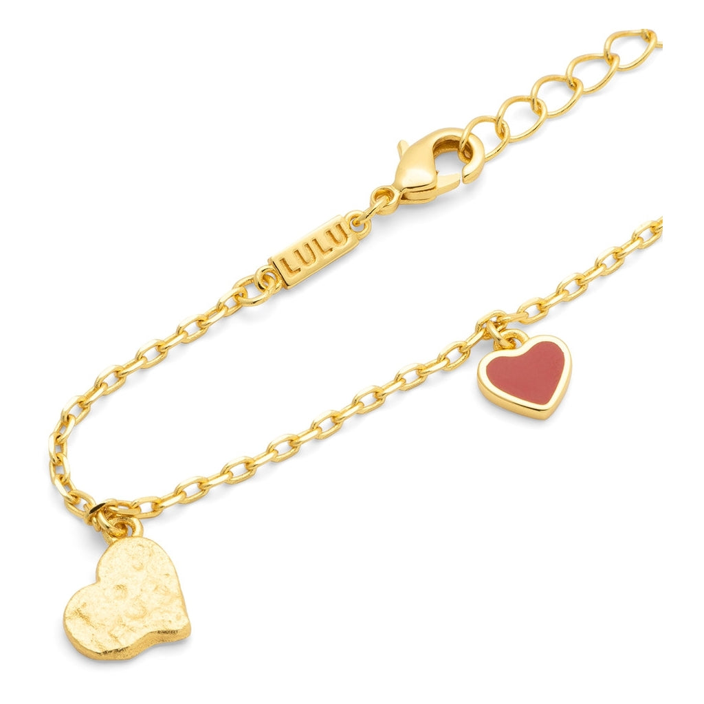 LULU Copenhagen Endless Love Armband - Vergoldetes Bracelets Passion Red