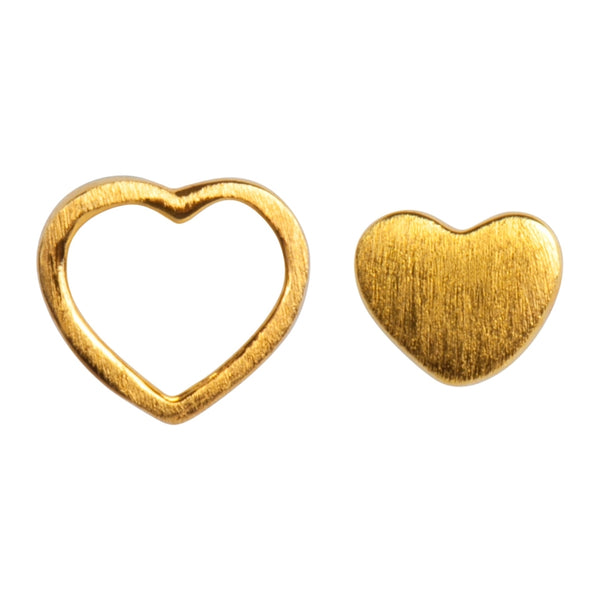 LULU Copenhagen Family Love Ohrringe paar gebürstet Earrings, pairs Vergoldet