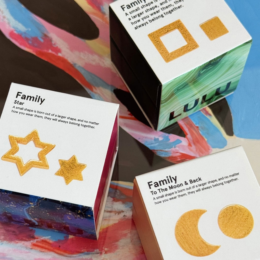 LULU Copenhagen Family To The Moon And Back Ohrringe paar Earrings, pairs Vergoldet