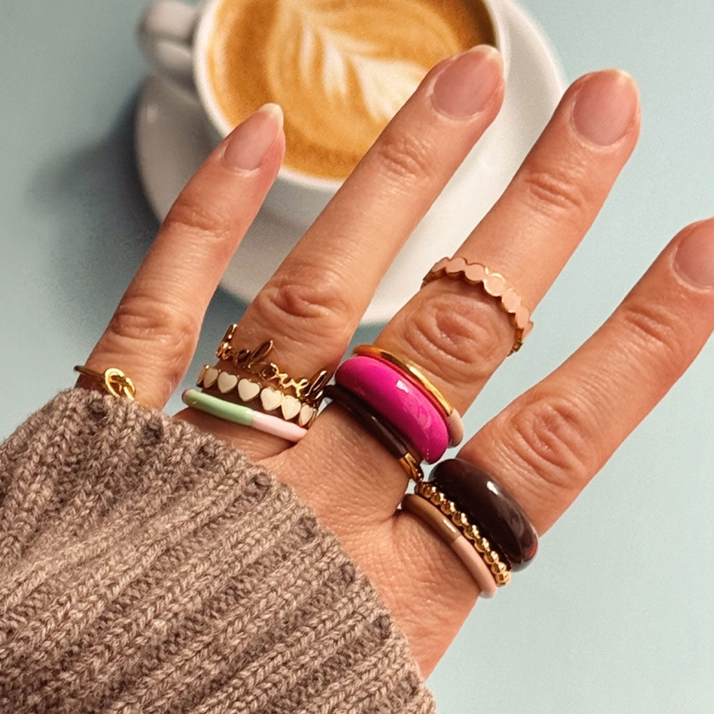 LULU Copenhagen For My Love Ring Rings Vergoldet