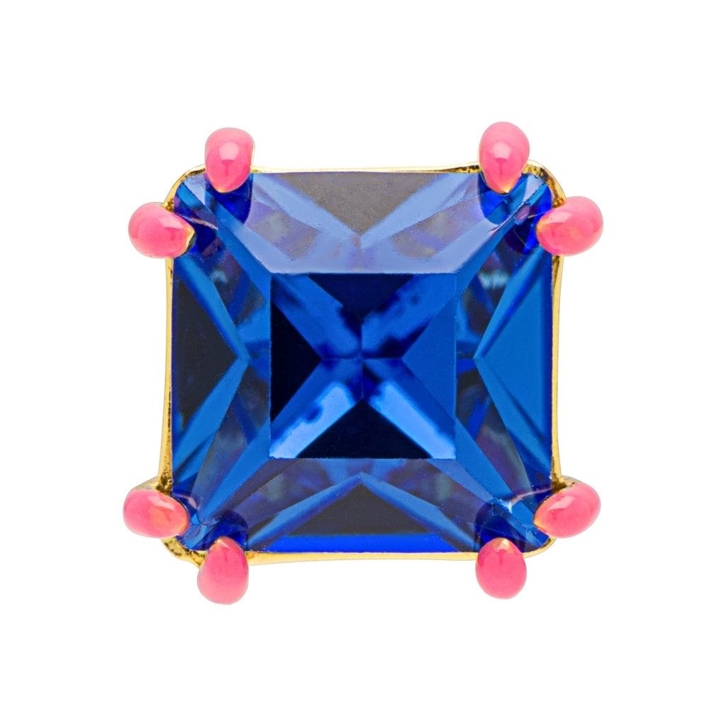 LULU Copenhagen Gala Crystal Bling Ohrring 1 stück Ear stud, 1 pcs Capri Blue/Pink