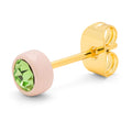 Gala Crystal Round Ohrring 1 stück - Olivine/Silk Light Pink