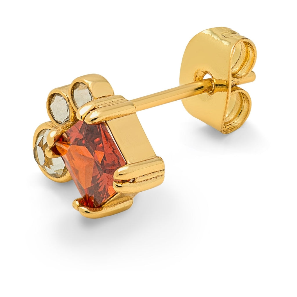 LULU Copenhagen Gala Red Bling Left Ohrring 1 stück Ear stud, 1 pcs Vergoldet