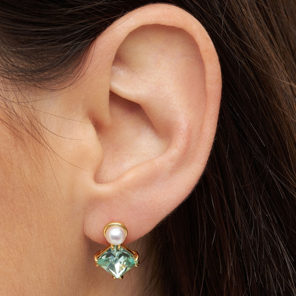 LULU Copenhagen Gala The Square Ohrring 1 stück Ear stud, 1 pcs Vergoldet
