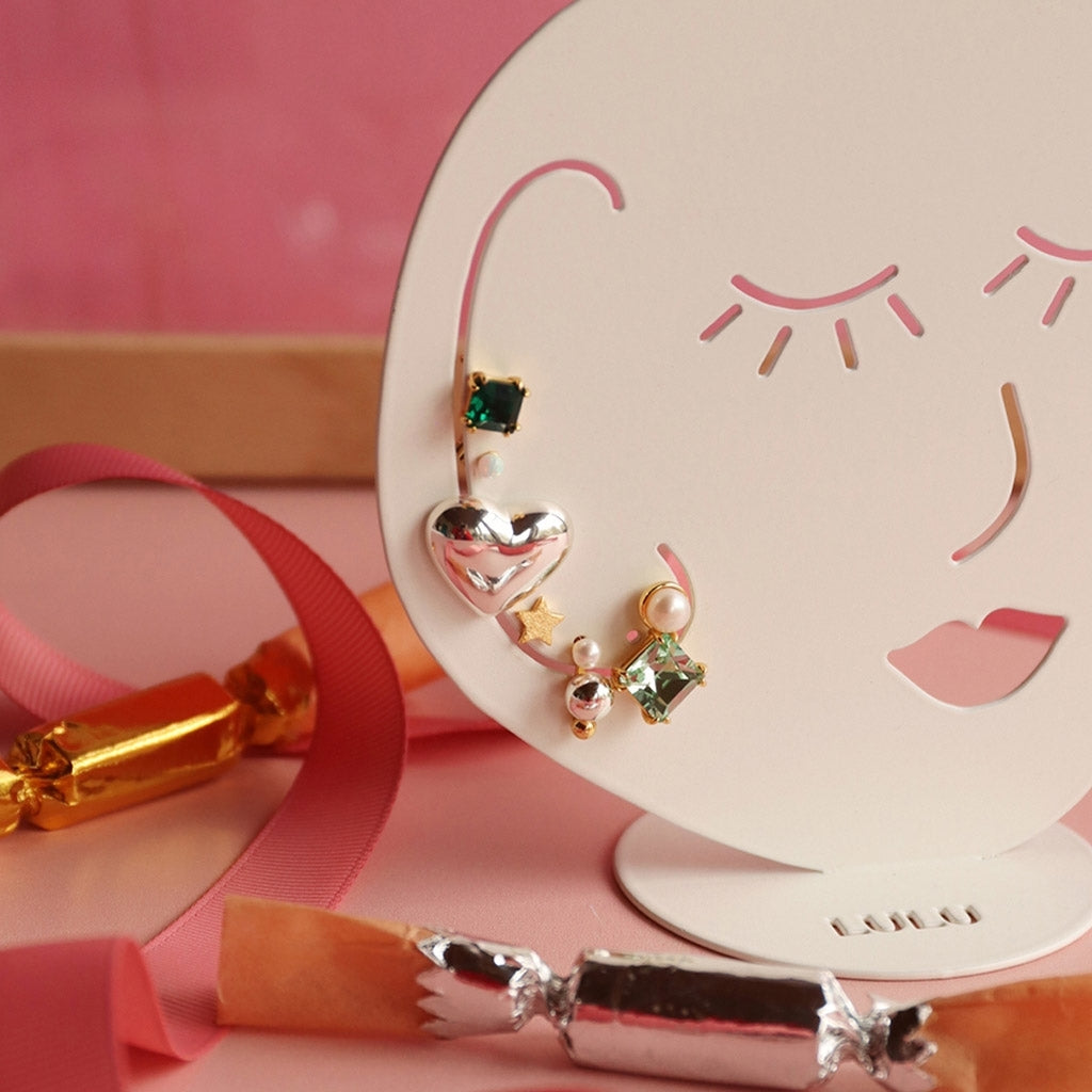 LULU Copenhagen Gala The Square Ohrring 1 stück Ear stud, 1 pcs Vergoldet