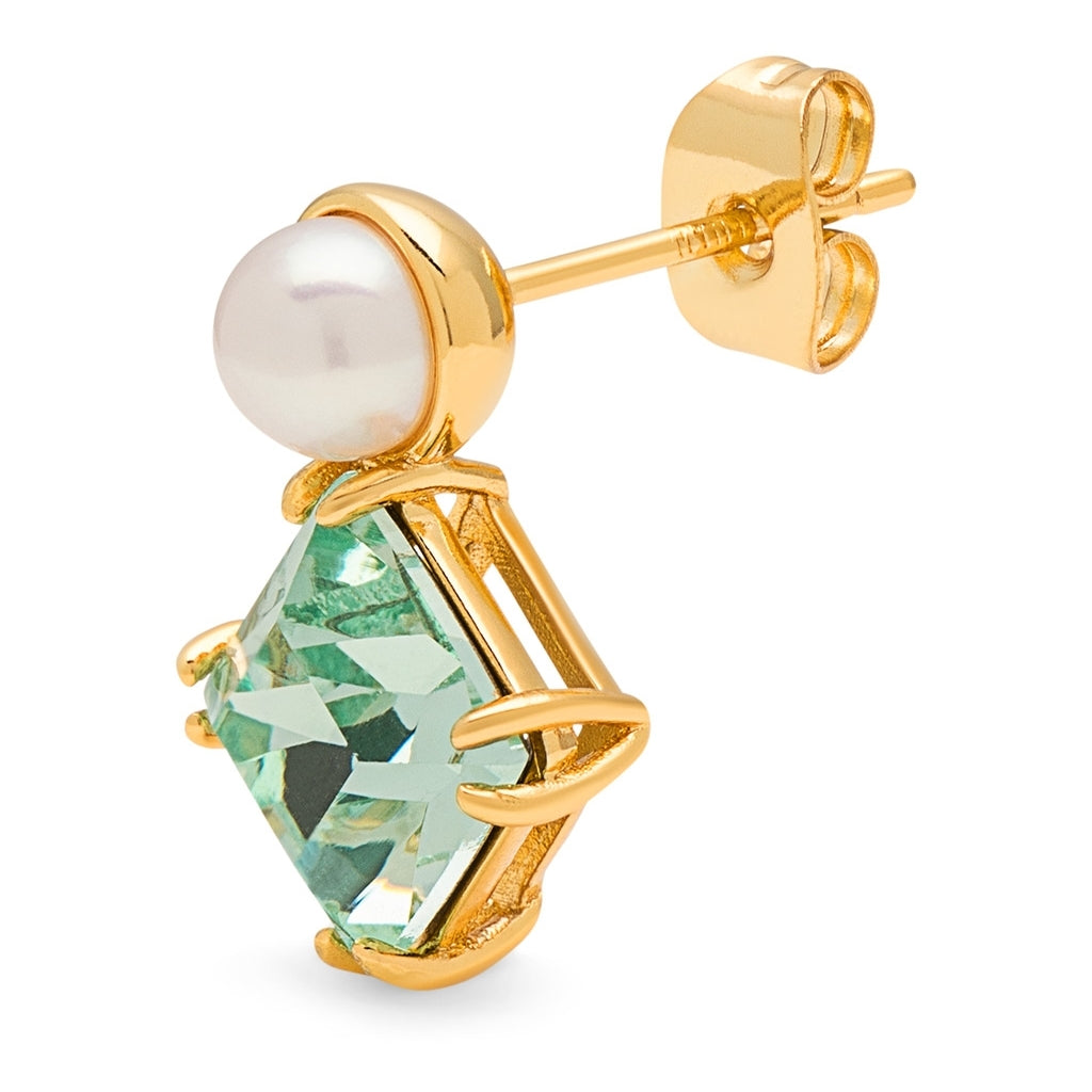 LULU Copenhagen Gala The Square Ohrring 1 stück Ear stud, 1 pcs Vergoldet
