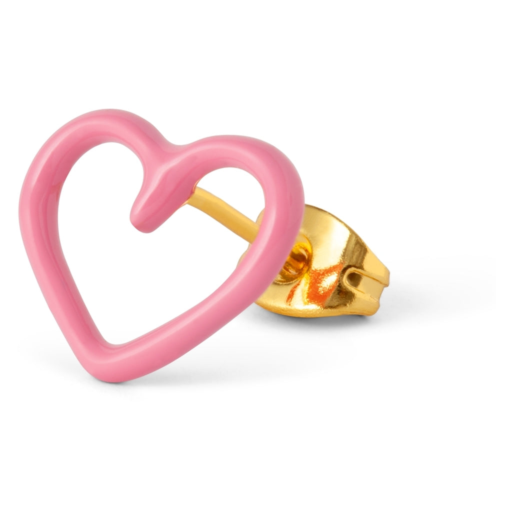 LULU Copenhagen Happy Heart Ohrring 1 stück Ear stud, 1 pcs Rose