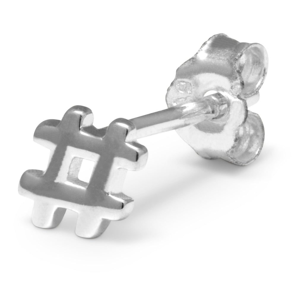 LULU Copenhagen Hashtag Ohrring 1 stück Ear stud, 1 pcs Silber