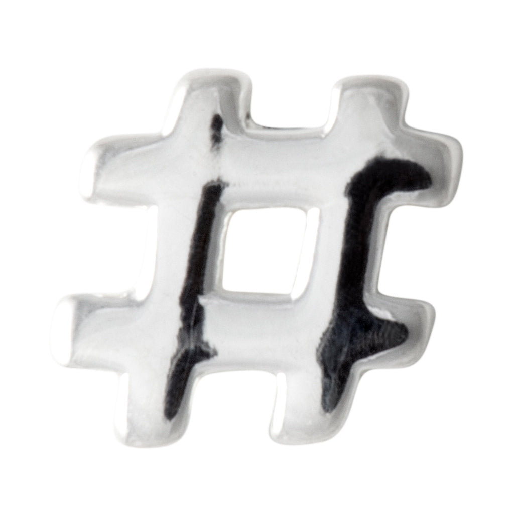 LULU Copenhagen Hashtag Ohrring 1 stück Ear stud, 1 pcs Silber