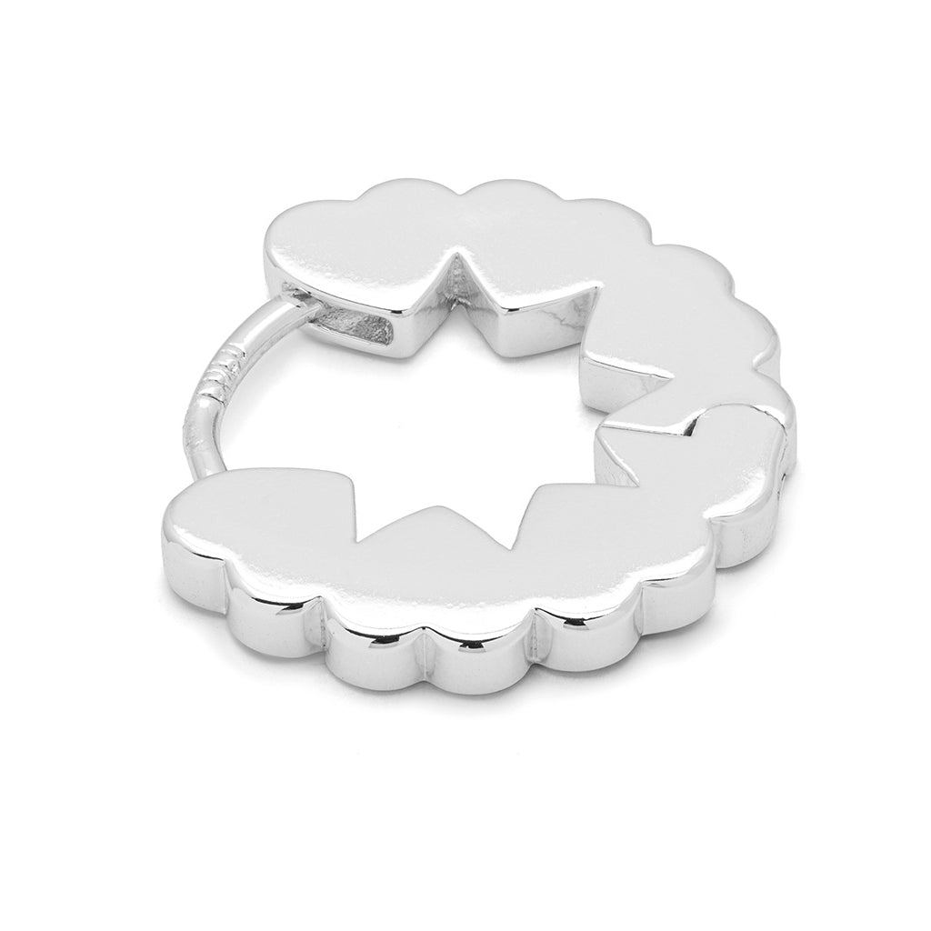 LULU Copenhagen Heart Hoops Paar Hoops Silver Plated