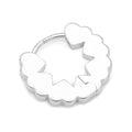 Heart Hoops Paar - Silver Plated