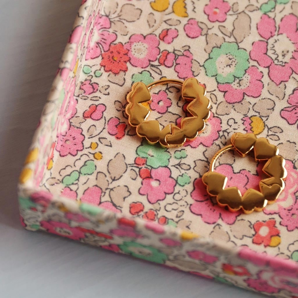 LULU Copenhagen Heart Hoops Paar Hoops Vergoldet