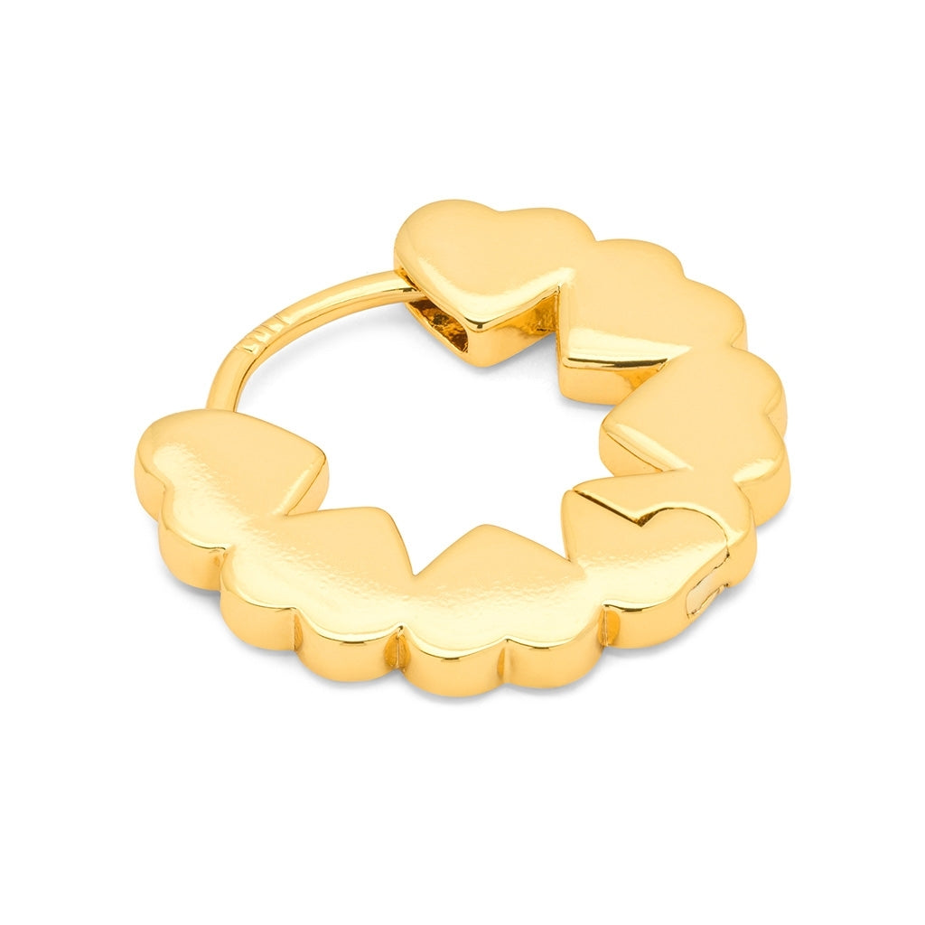 LULU Copenhagen Heart Hoops Paar Hoops Vergoldet