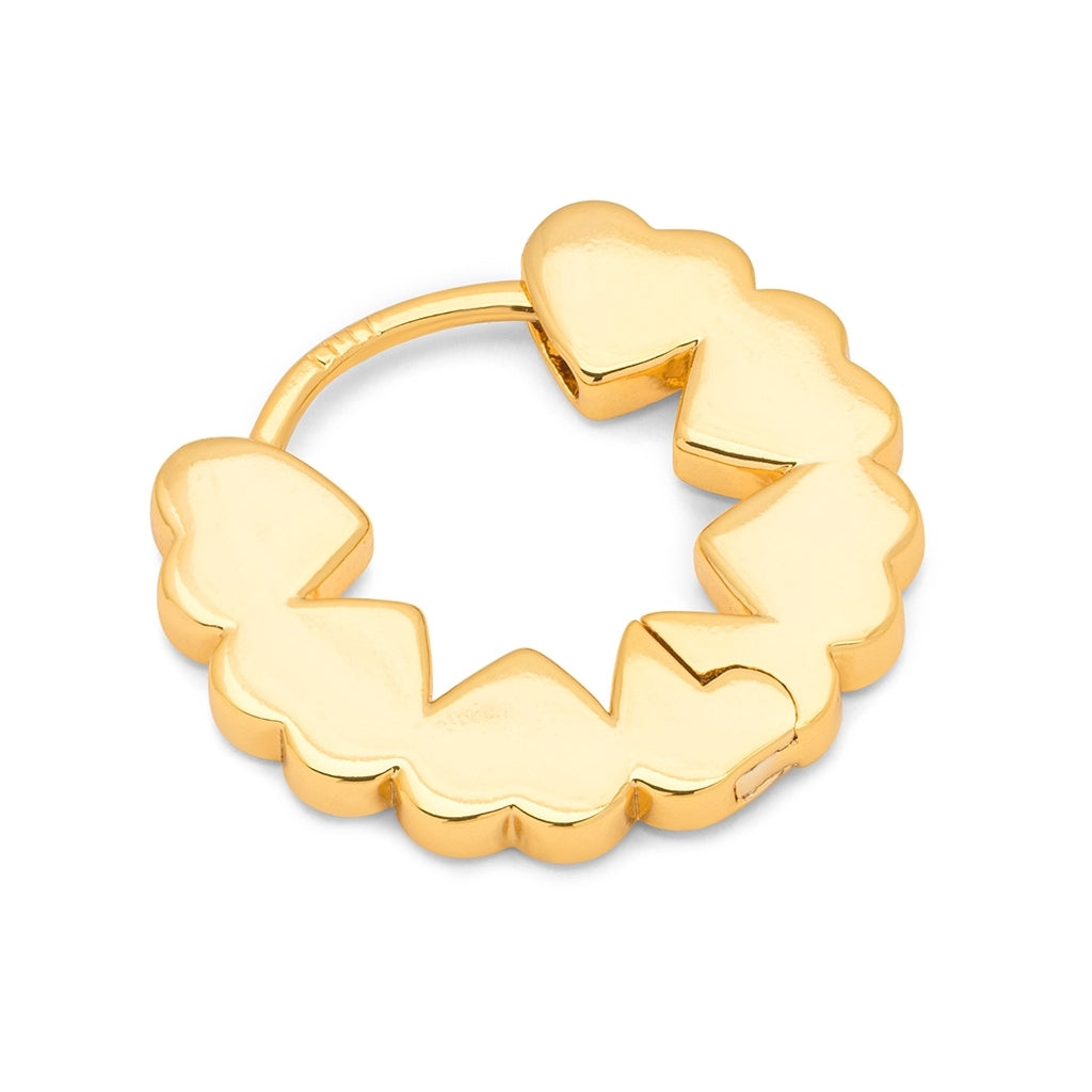 LULU Copenhagen Heart Hoops Paar Hoops Vergoldet