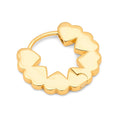 Heart Hoops Paar - Vergoldet