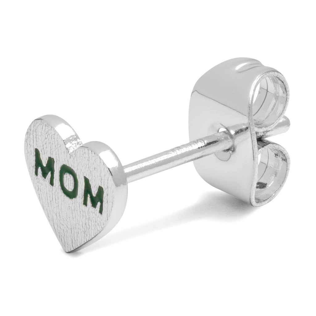 LULU Copenhagen Heart Mom Ohrring 1 stück vergoldet Ear stud, 1 pcs Grün
