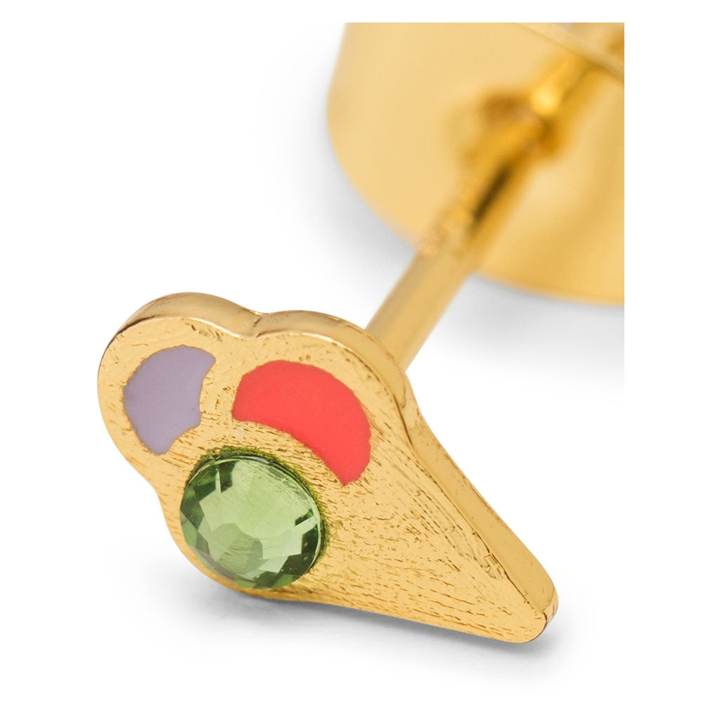 LULU Copenhagen Ice Cone Crystal Ohrring 1 stück Ear stud, 1 pcs Vergoldet