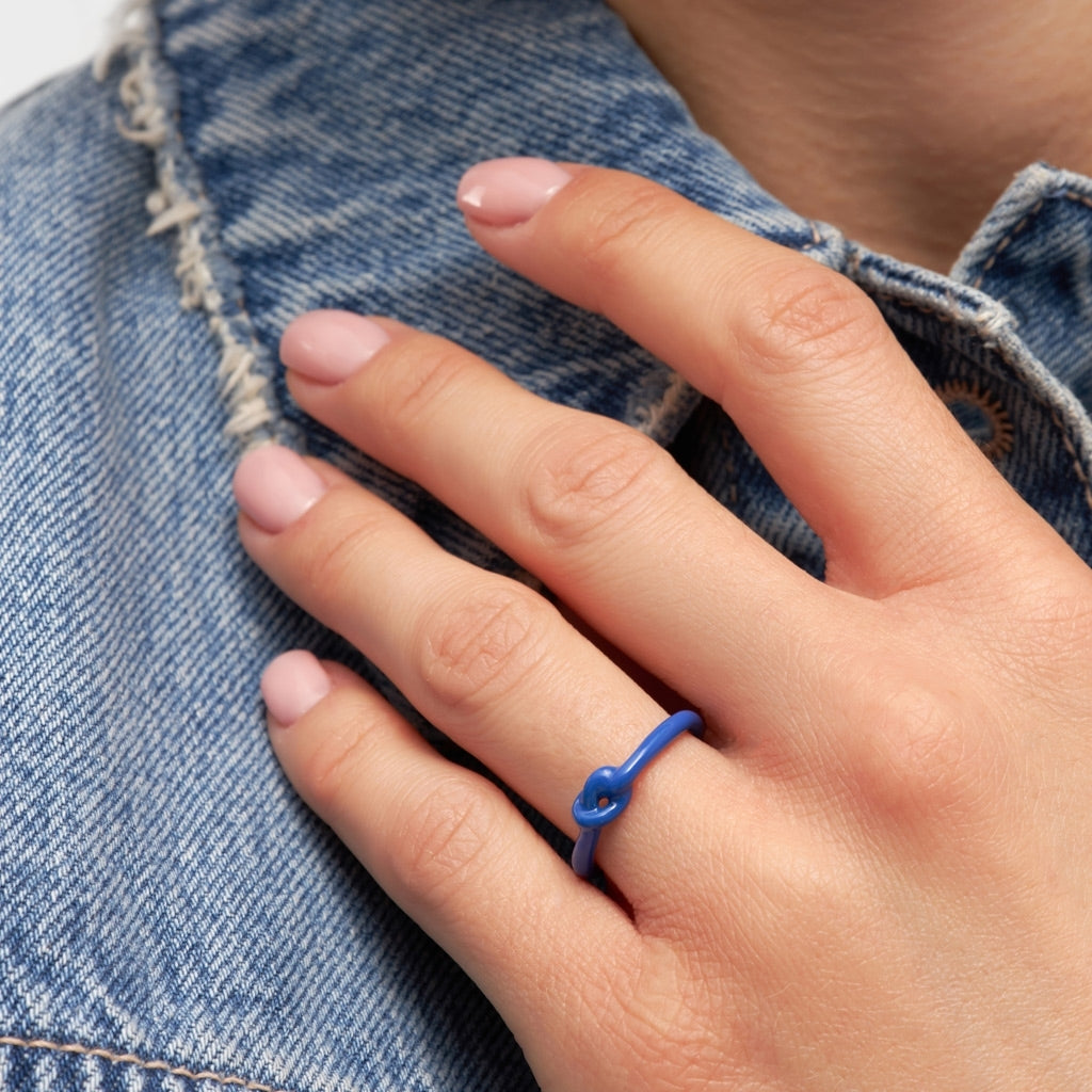 LULU Copenhagen Love Knot Ring Rings Dazzling Blue