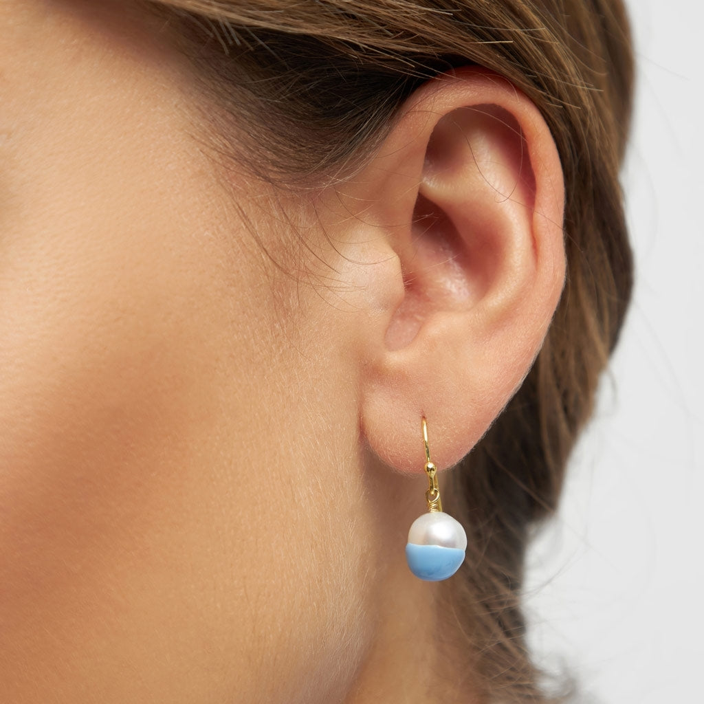 LULU Copenhagen LULU Baroque Ohrring 1 stück Ear stud, 1 pcs Hellblau