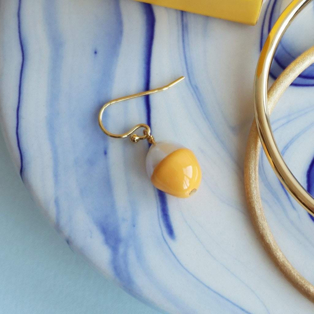 LULU Copenhagen LULU Baroque Ohrring 1 stück Ear stud, 1 pcs Marigold