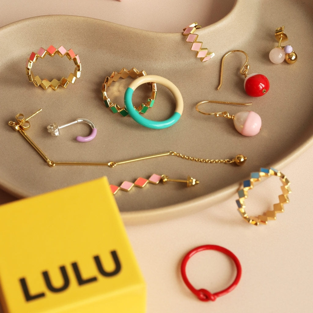 LULU Copenhagen LULU Baroque Ohrring 1 stück Ear stud, 1 pcs Passion Red