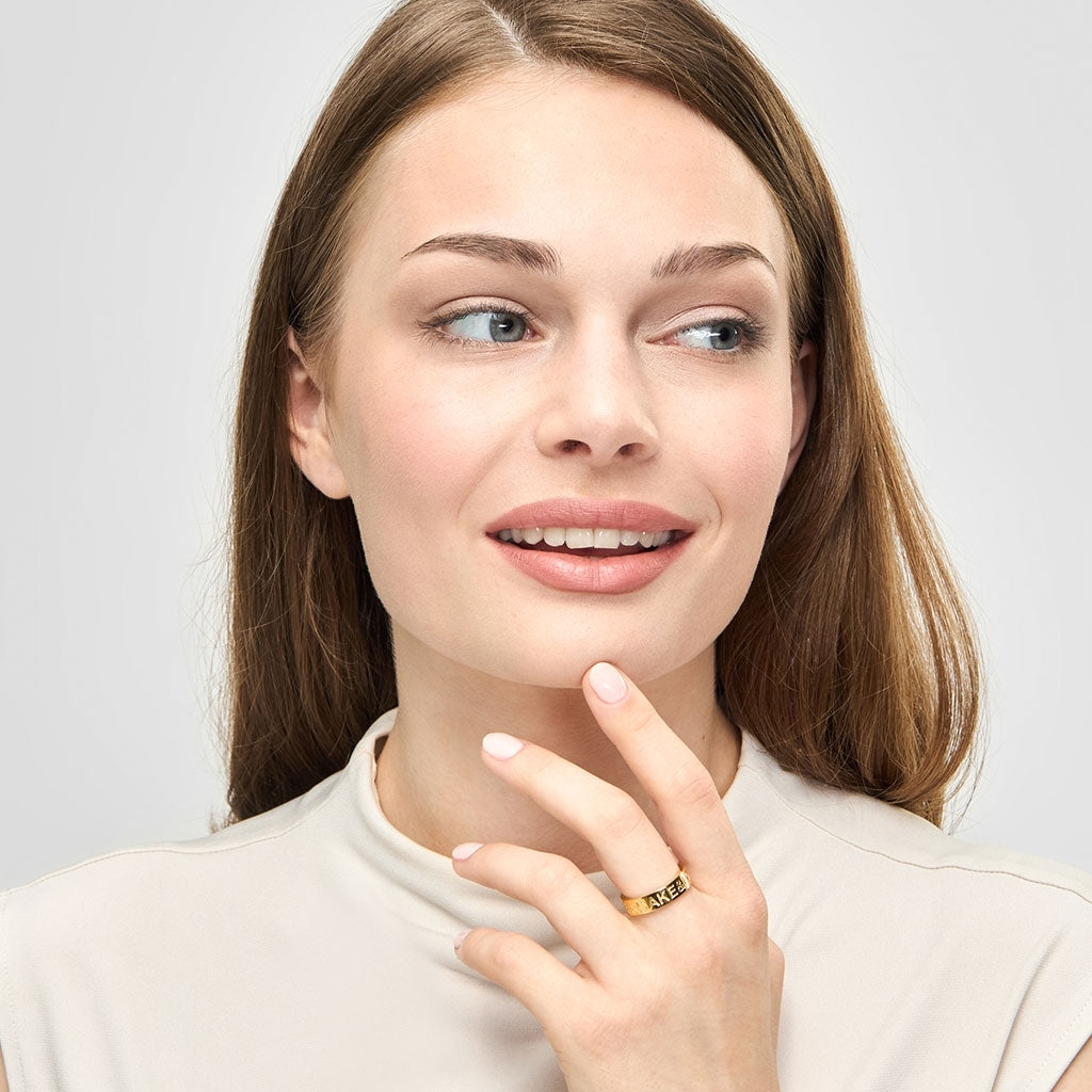 LULU Copenhagen Love & Cake Ring Rings Vergoldet