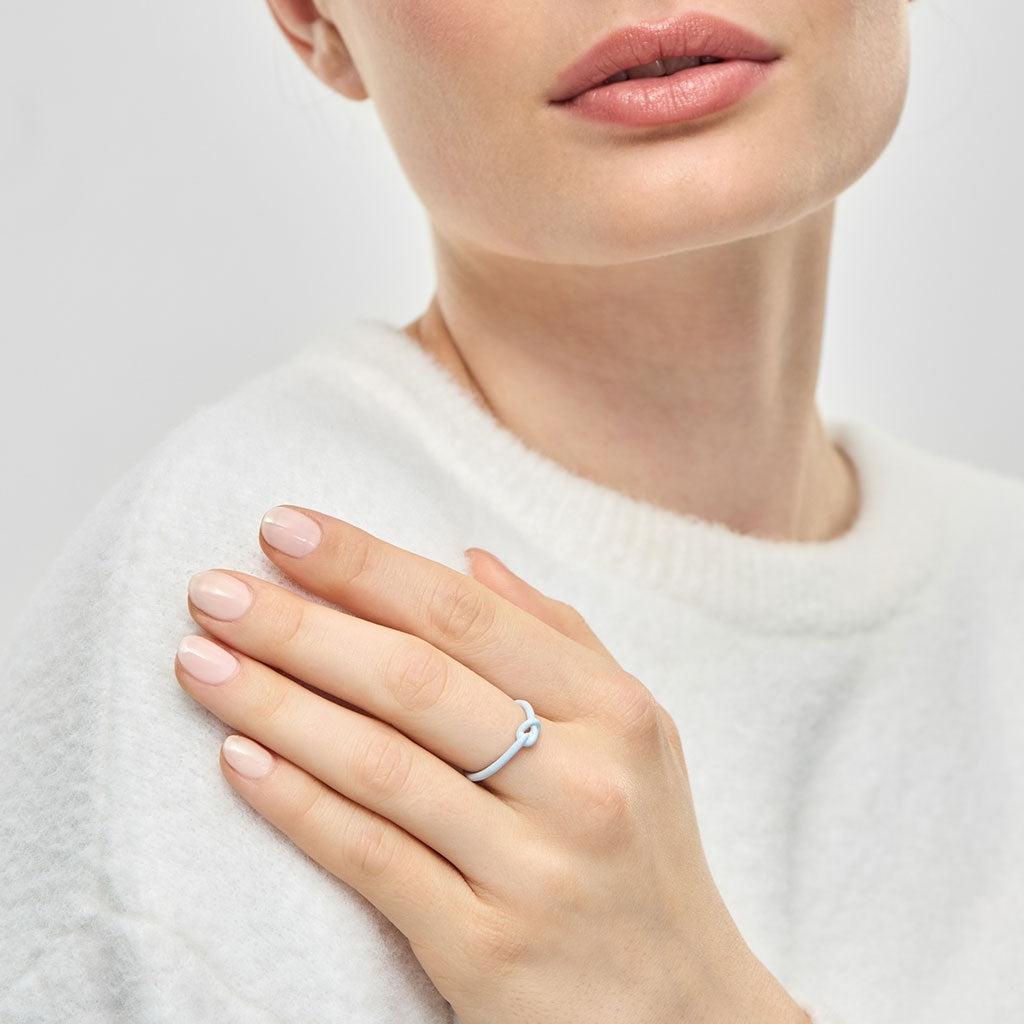 LULU Copenhagen Love Knot Ring Rings Skyride Blue