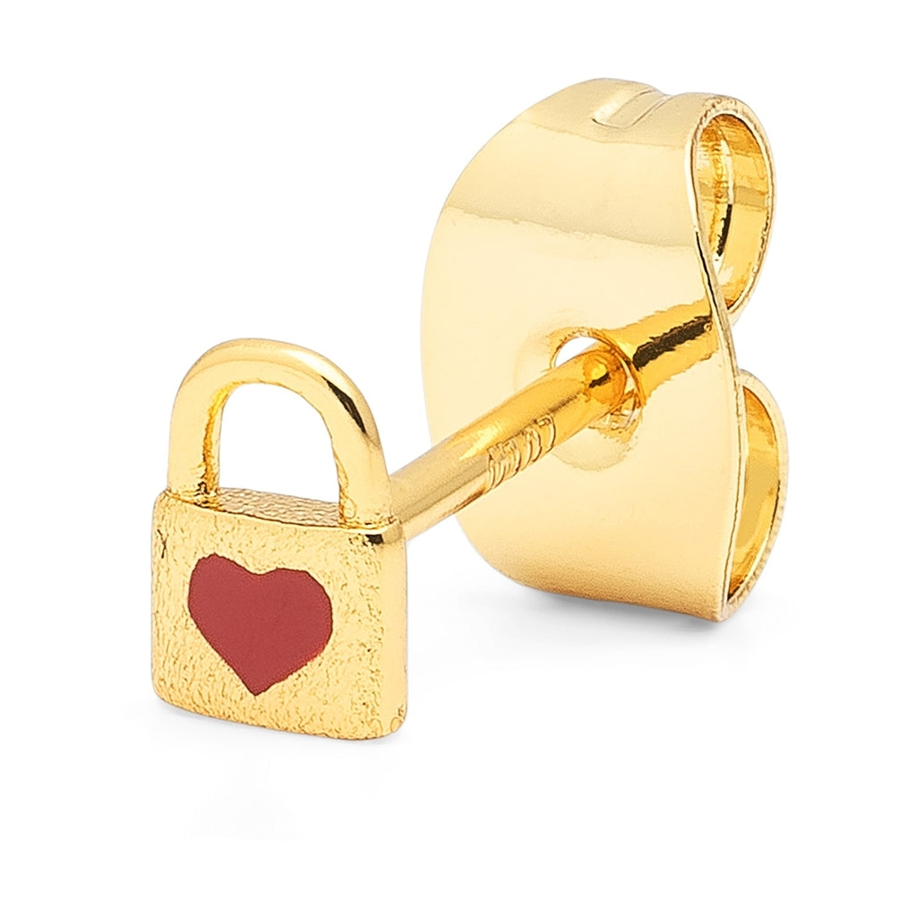LULU Copenhagen Love Lock 1 stück Ear stud, 1 pcs Vergoldet
