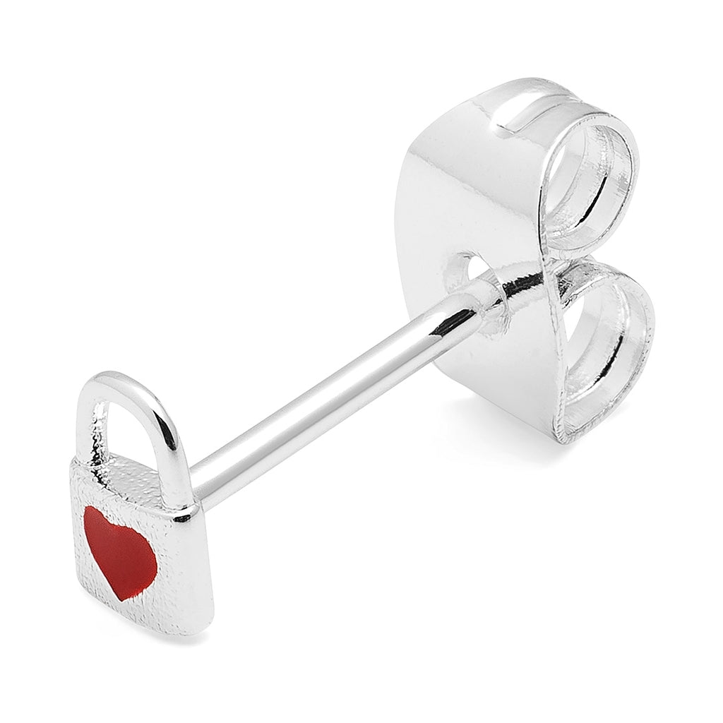 LULU Copenhagen Love Lock 1 stück Ear stud, 1 pcs Silver Plated