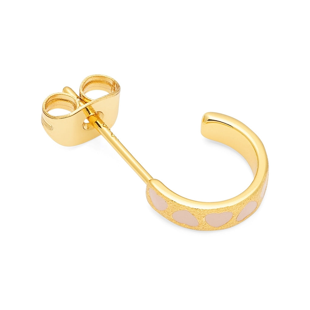 LULU Copenhagen Love Repeat hoops paar - Vergoldetes Hoops Dusty Peach
