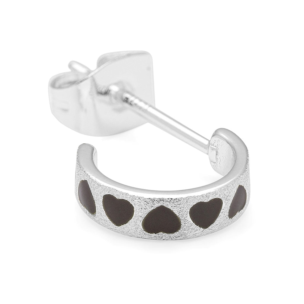 LULU Copenhagen Love Repeat hoops paar - Versilbert Hoops Cocoa Powder
