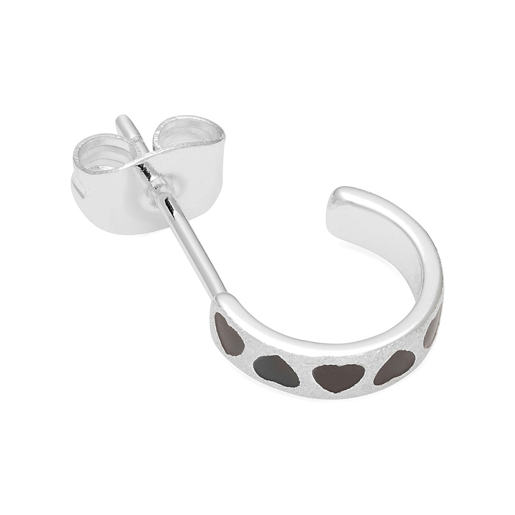 LULU Copenhagen Love Repeat hoops paar - Versilbert Hoops Cocoa Powder
